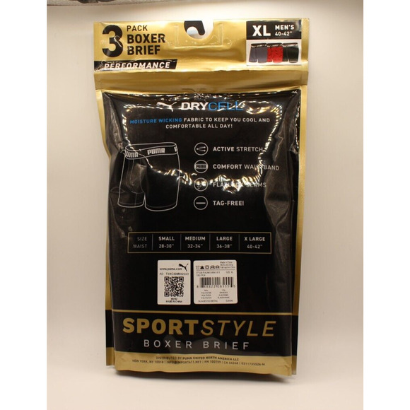 Puma Men's Underwear Sportstyle XL 3 Pack Blue Red Black New - Picture 5 of 7